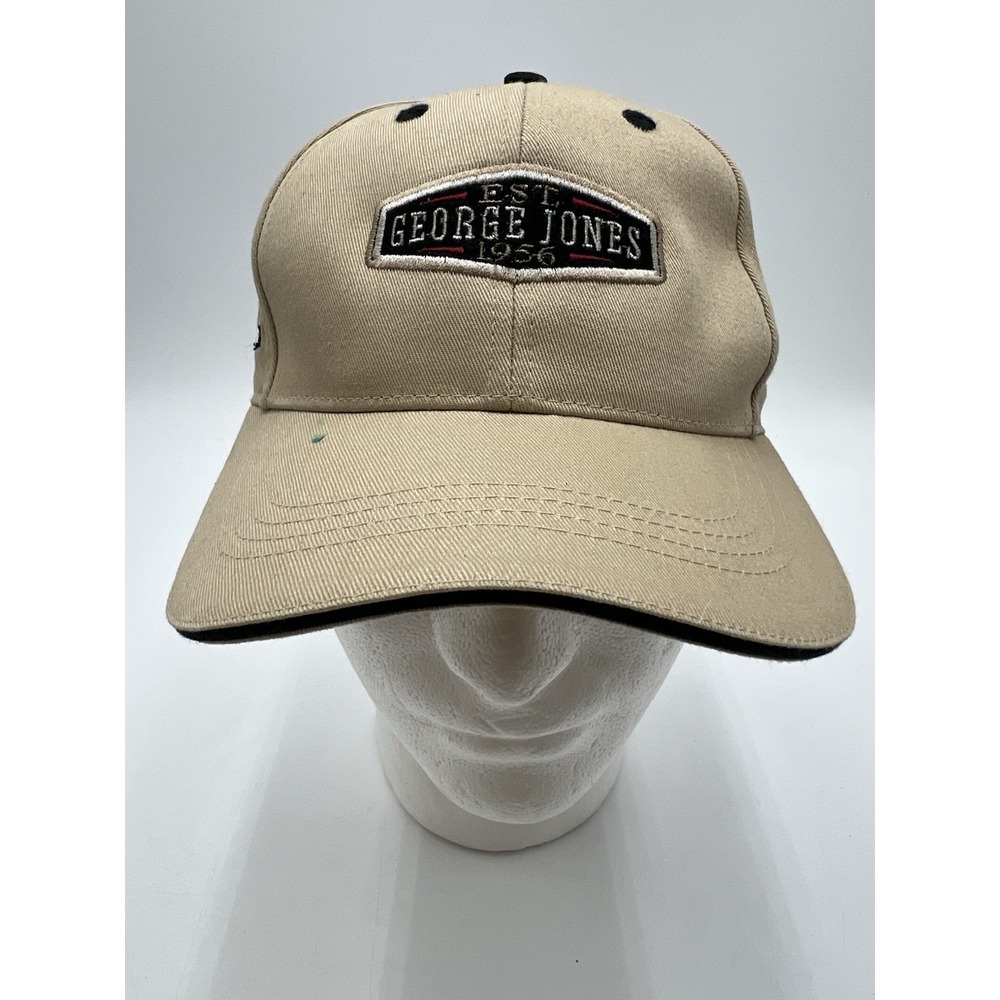 Vintage George Jones Adjustable Tan Strapback Hat Cap AHEAD